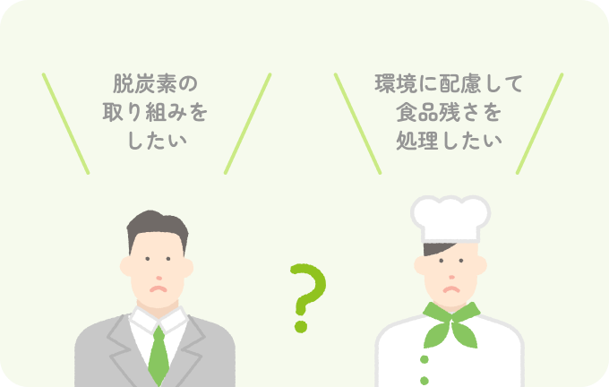 脱炭素の取り組みをしたい 環境に配慮して食品残さを処理したい